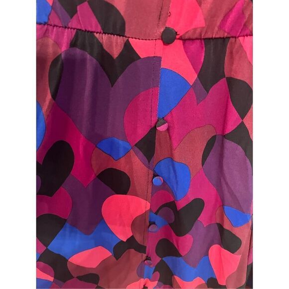 Torrid Flutter Sleeve Studio Knit Multi Heart Swing Skirt Mini Dress sz 1 or 14- - Picture 4 of 11